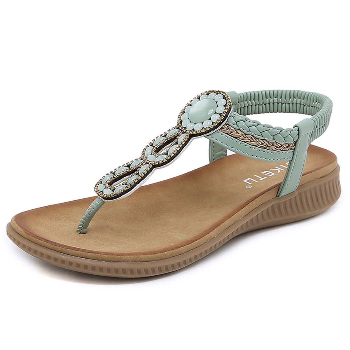 BLWOENS - Zapatillas Sandalias de verano para Mujers - Verde