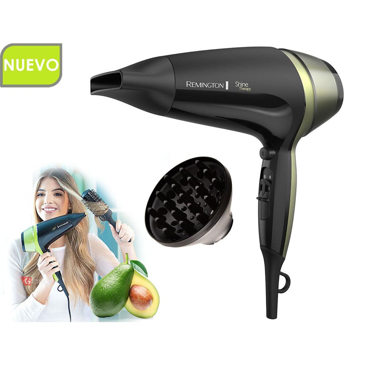REMINGTON - ecador de Cabello Aguacate con Macadamia D1 2100W