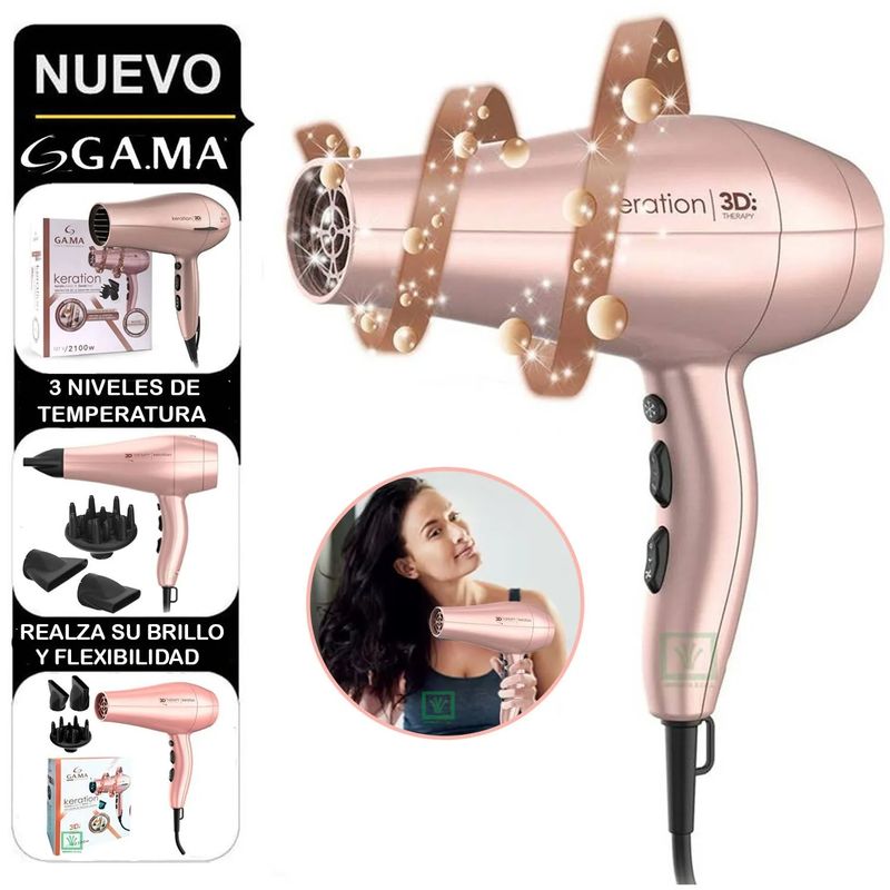 GAMA - Secadora Diva 3D Keration de 220V Gama  BECHD0000002033
