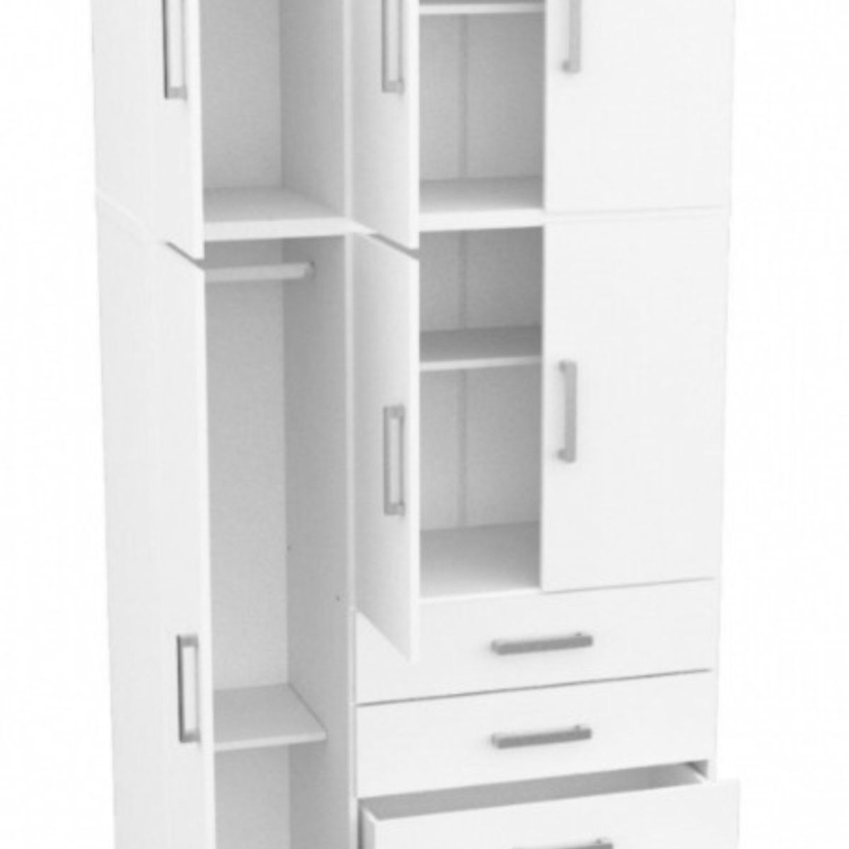 NACION MUEBLES - ROPERO BLANCO LU NM