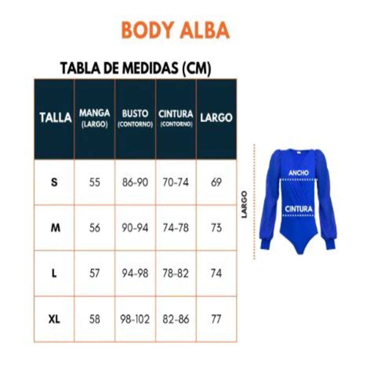 TULULA - Body Ejecutivo Mujer Alba