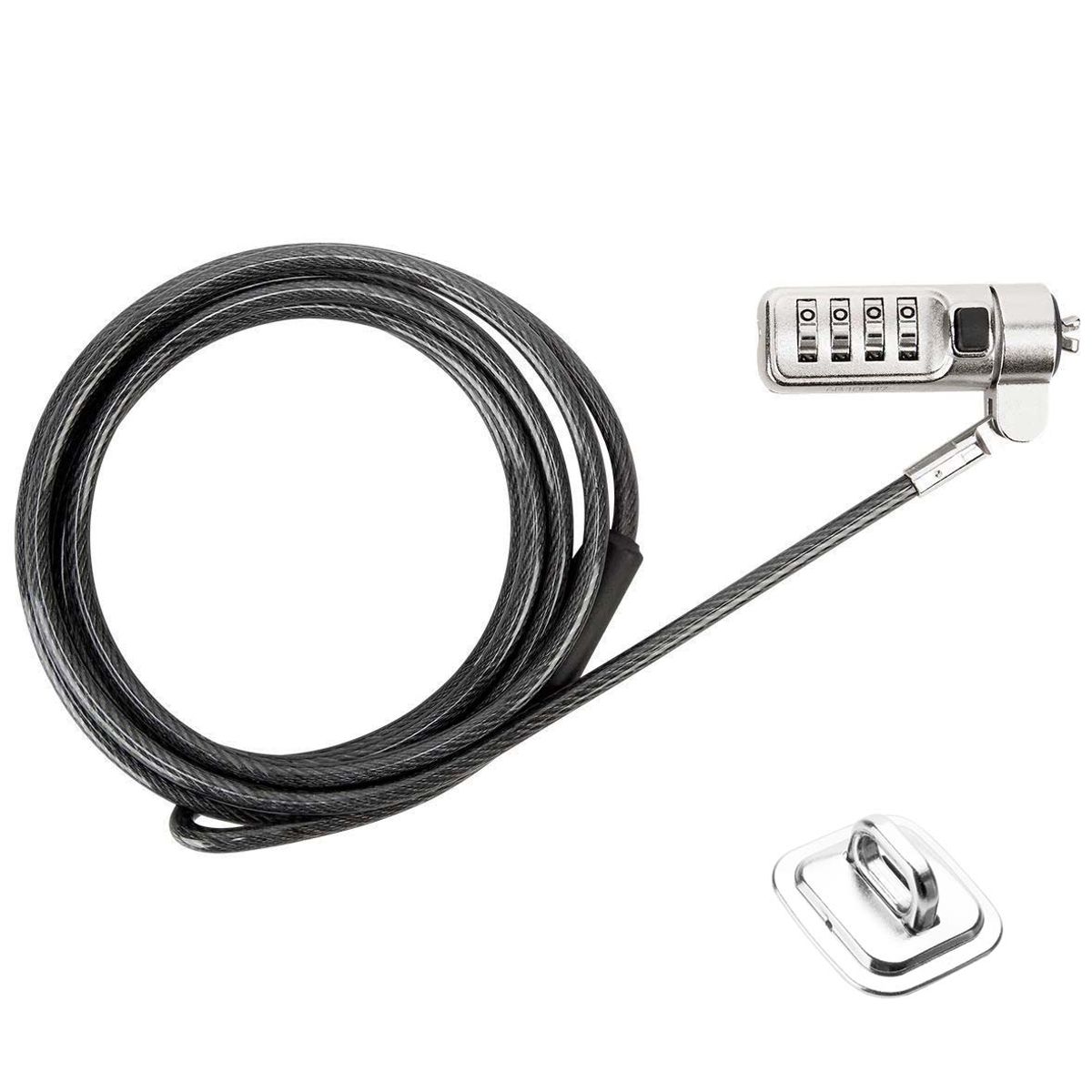 TARGUS - Cable de seguridad Targus ASP66GLX clave 4dígitos 2m y base anclaje