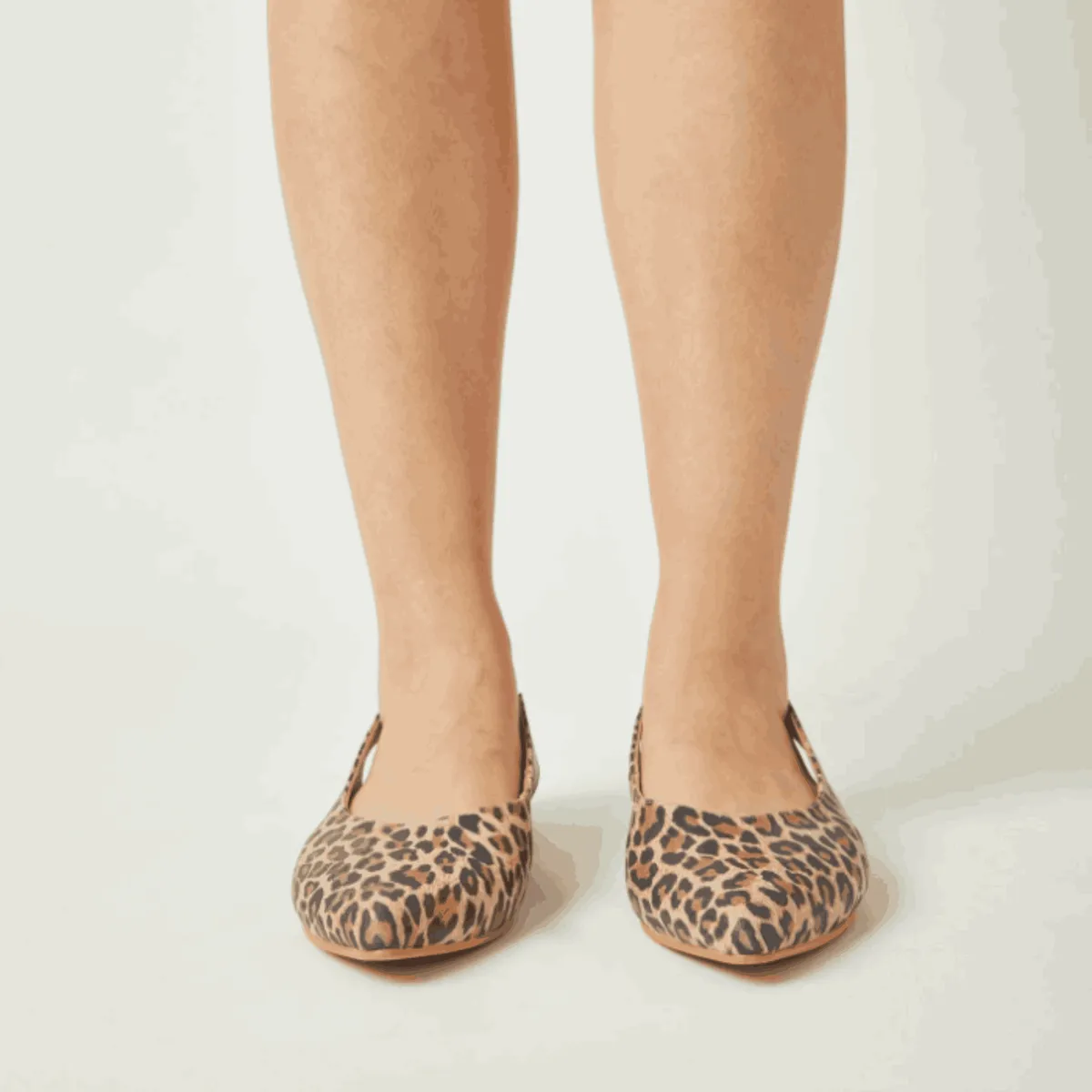 WHITE - Slingback animal print de cuero