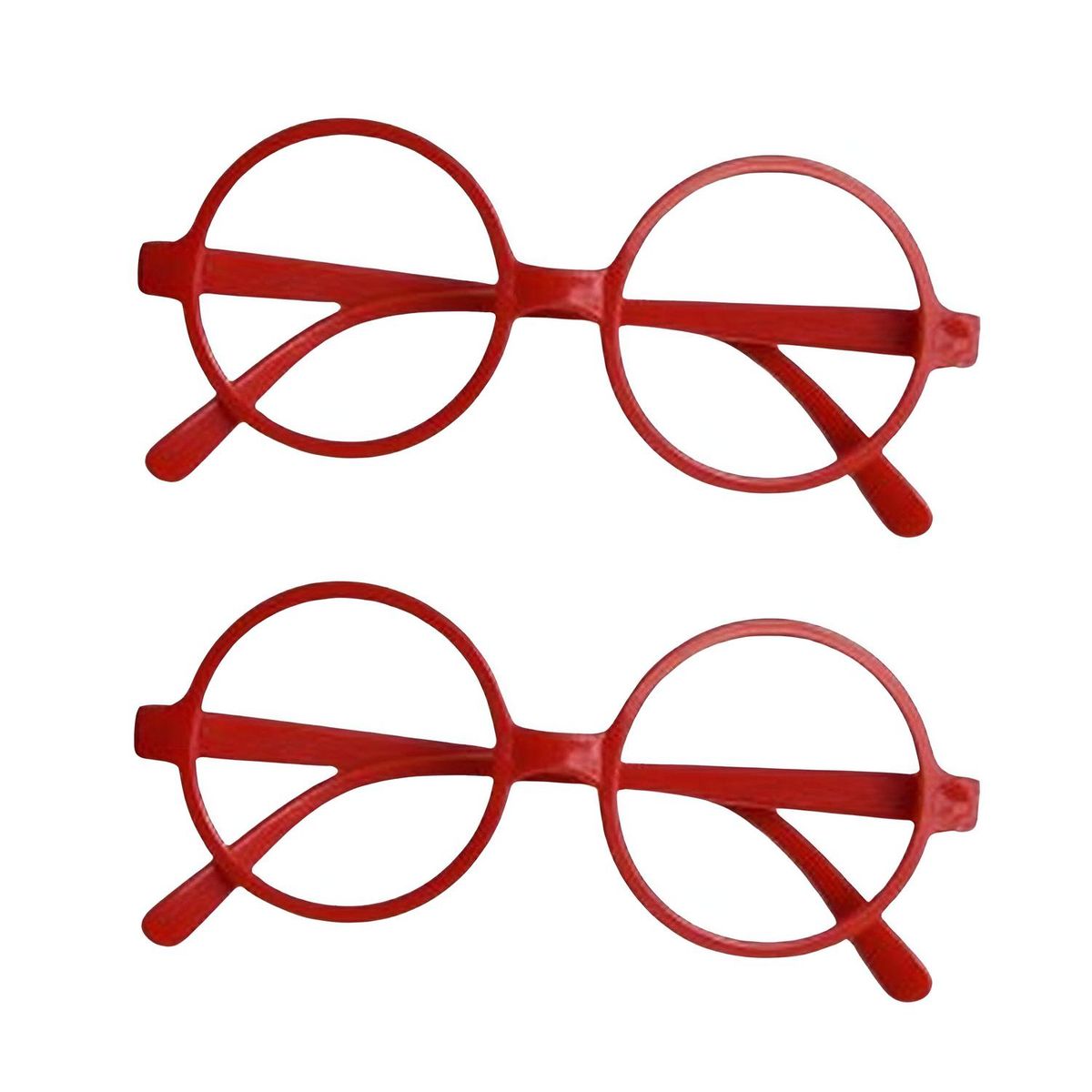 GENERICO - Packx2 Montura De Lentes O Gafas Redondos Harry Potter Niños - Rojo