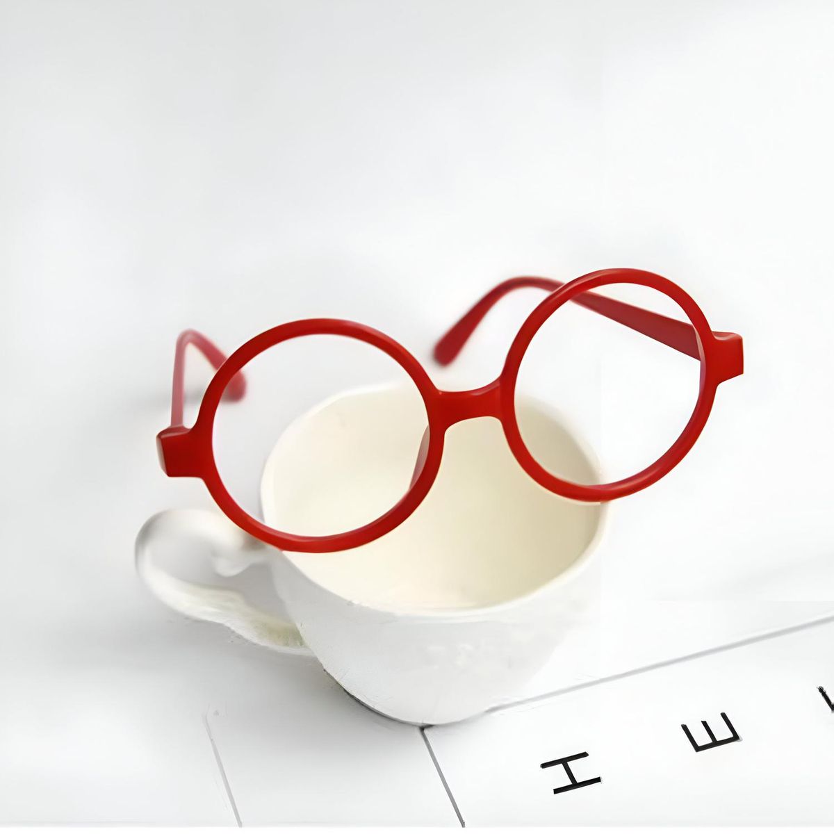 GENERICO - Packx2 Montura De Lentes O Gafas Redondos Harry Potter Niños - Rojo