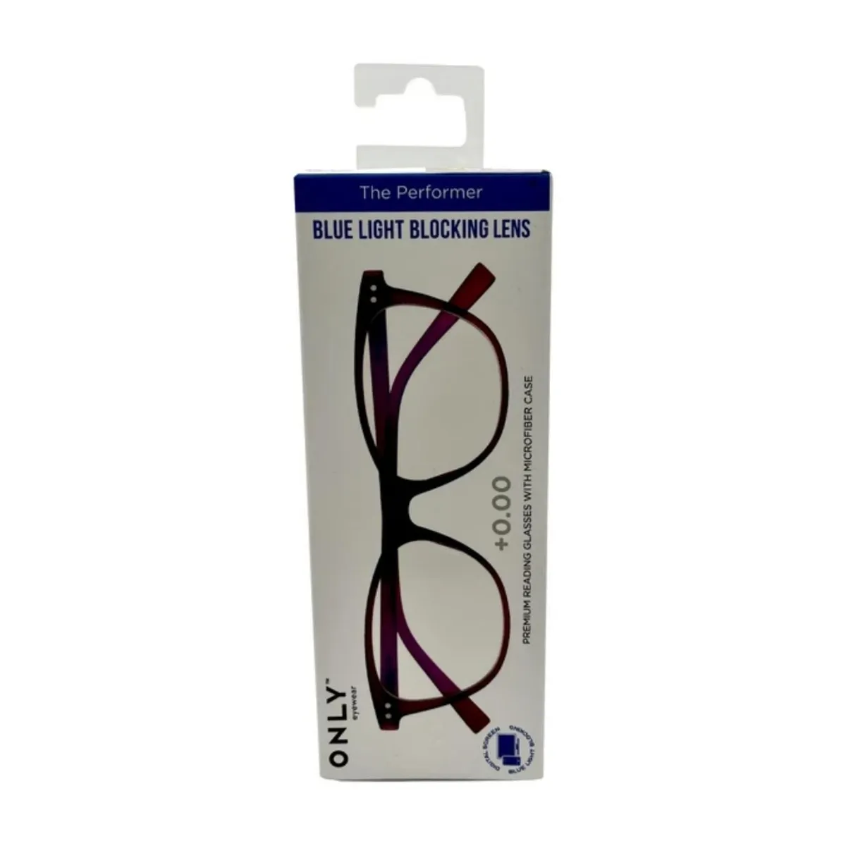GENERICO - Montura de Lentes con Bloqueo de Luz Azul Burgundy