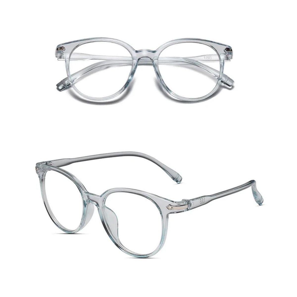 GENERICO - Montura de Lentes Irregular Unisex - Celeste