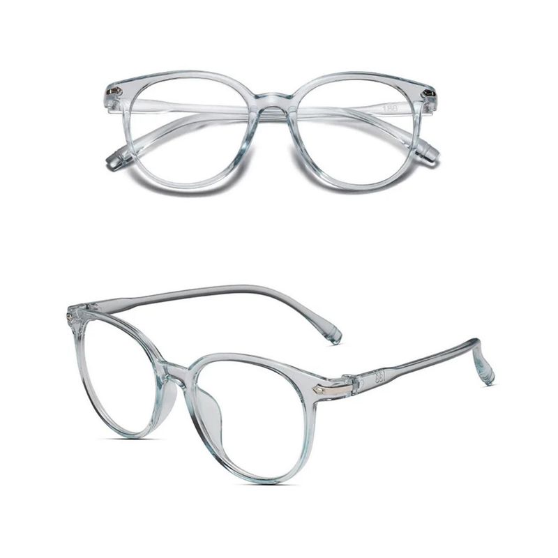 GENERICO - Montura de Lentes Irregular Unisex - Celeste