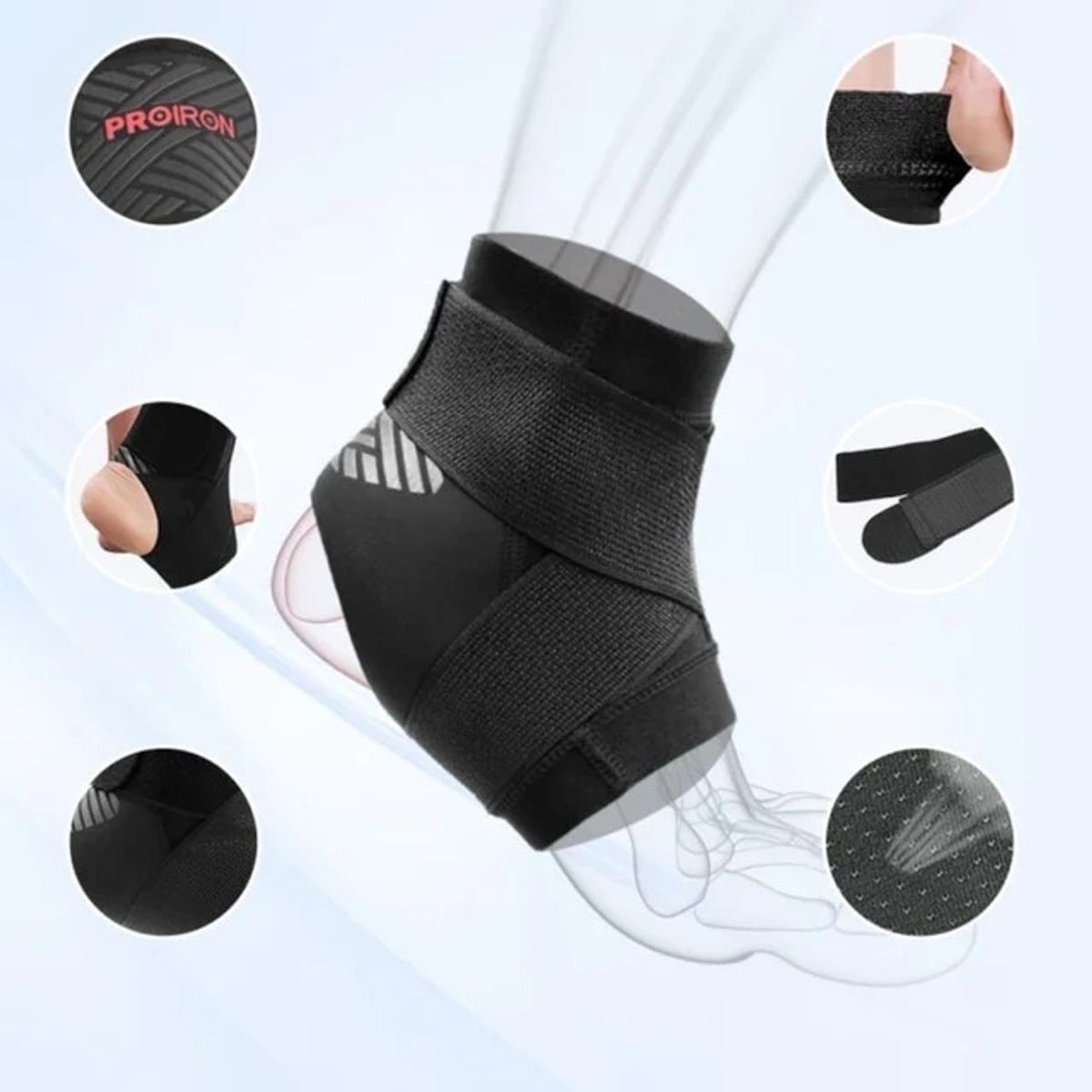 PROIRON - Tobillera de Talón Abierto M