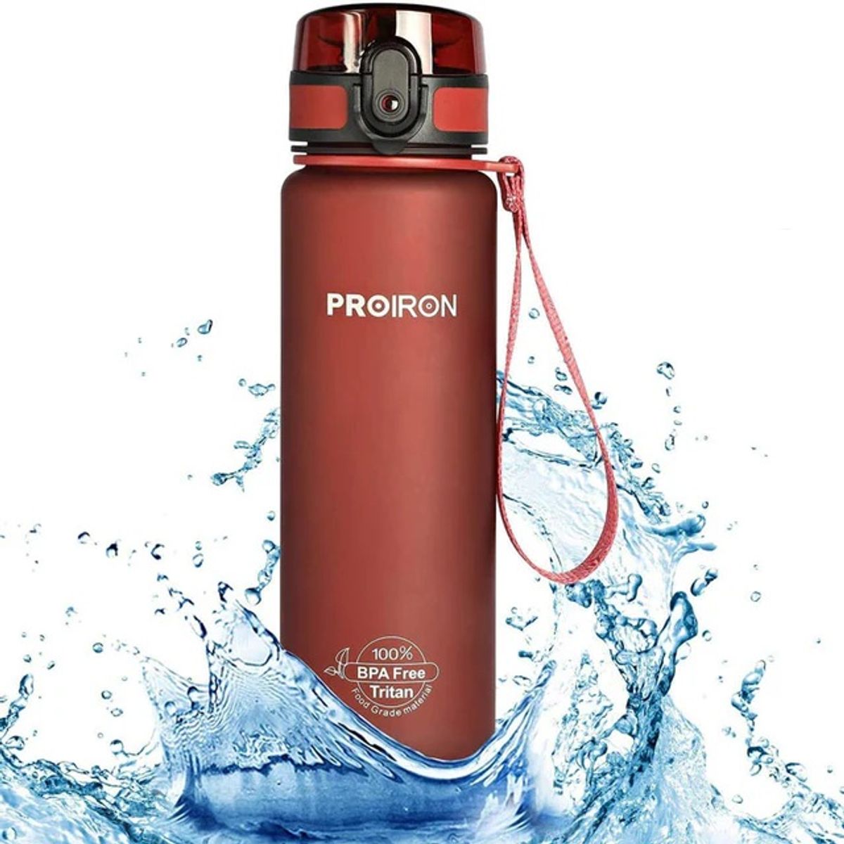 PROIRON - Tomatodo Libre de BPA de 1 Litro Rojo