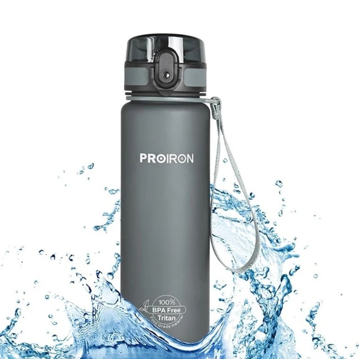 PROIRON - Tomatodo Libre de BPA de 1 Litro Gris