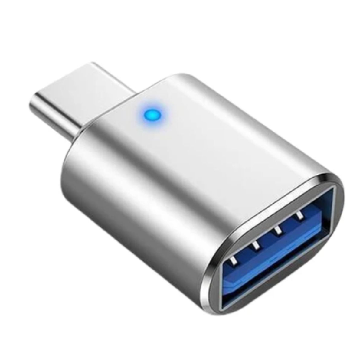 GENERICO - Adaptador LED USB 3,0 a tipo C, adaptador OTG a USB C