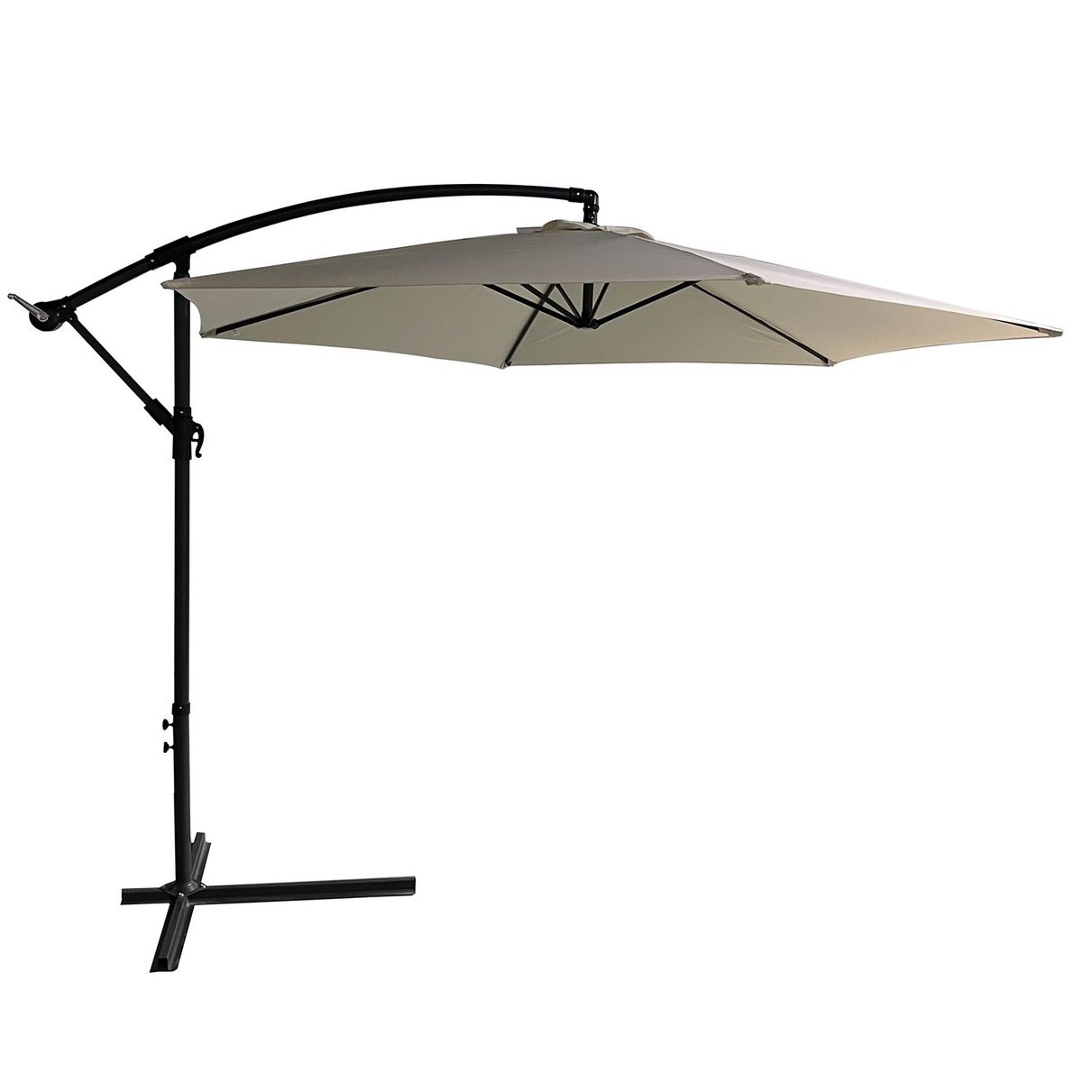 NOVAHUS - Sombrilla Quitasol Lateral Diámetro 3 Metros Beige