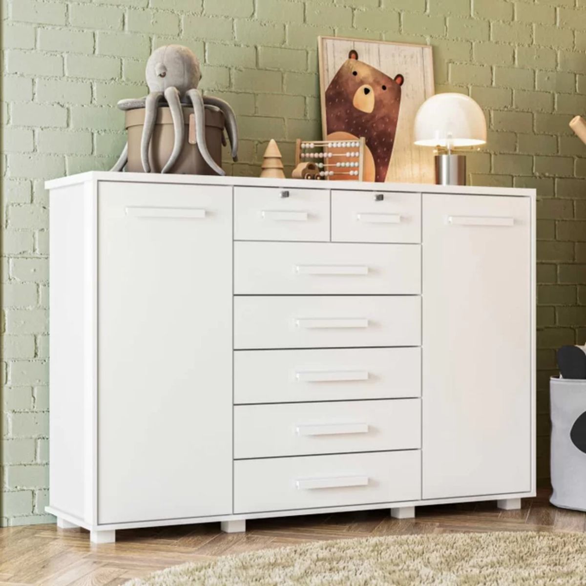 GENERICO - Cómoda Moderna Shiratori Blanco R&R MUEBLES