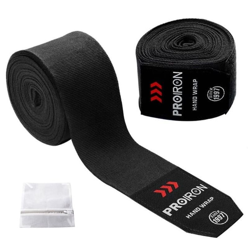 PROIRON - Vendas Semi Elásticas para Entrenamiento de Boxeo 4.5 MNegro