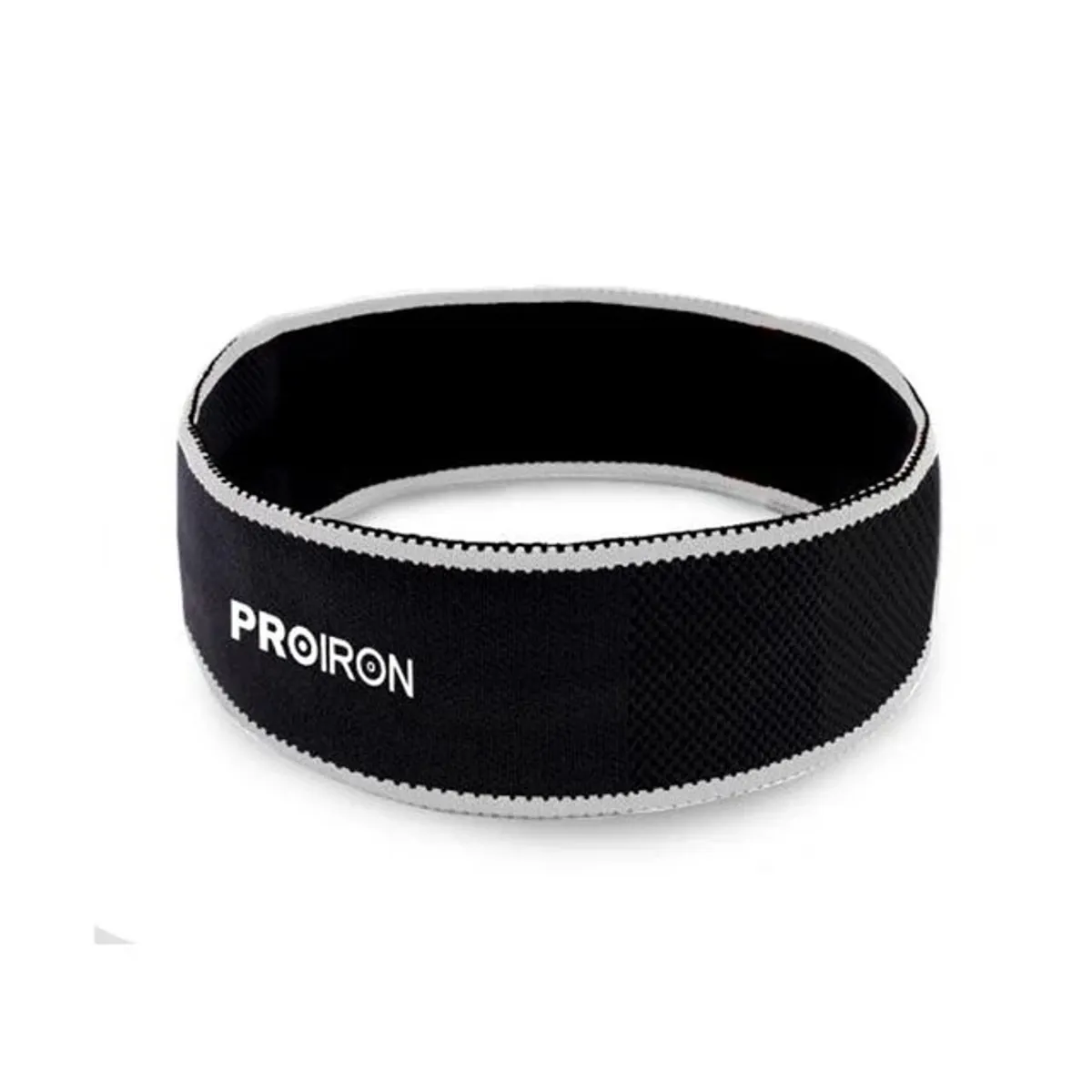 PROIRON - Vincha Deportiva de Fibra Refrescante Gris con Blanco