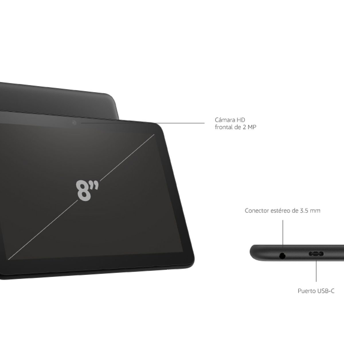 AMAZON - Tablet Amazon Fire HD 8 12va Gen - 2024 - 32GB - Negro