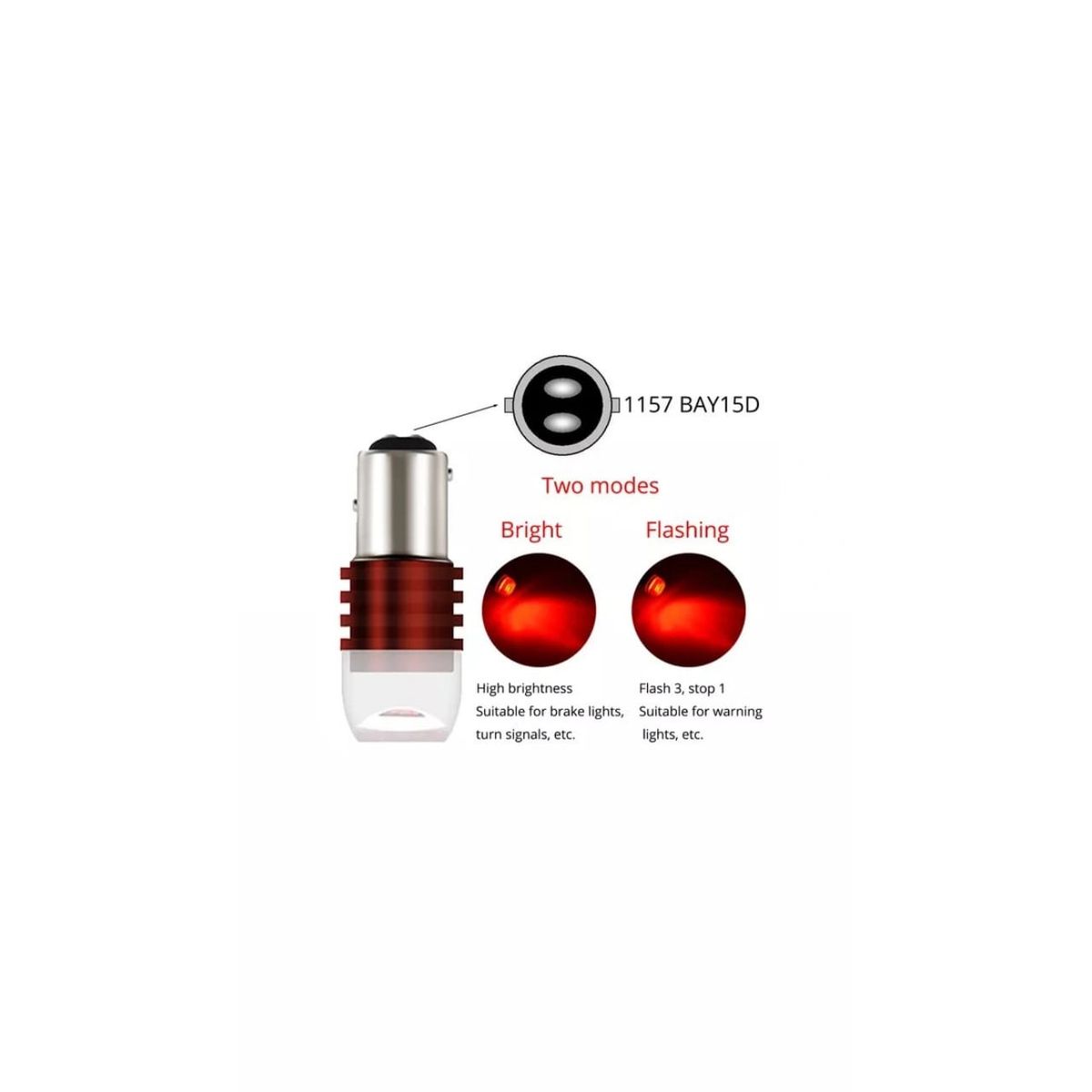 GENERICO - Luz Led De Freno doble Contacto Con Estrobo