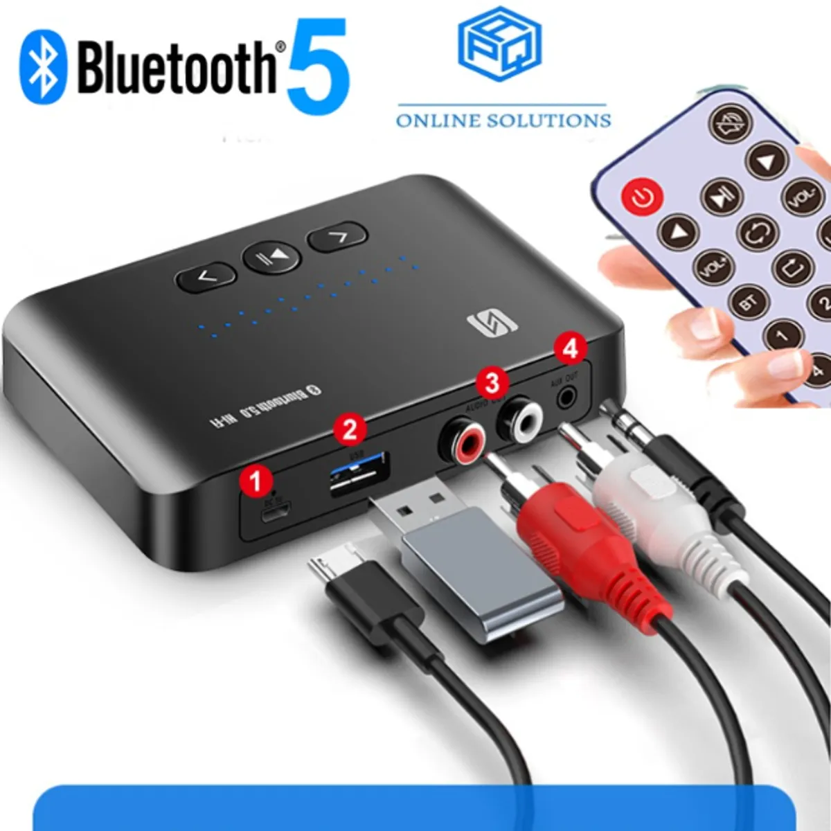GENERICO - Adaptador Receptor Bluetooth 5.0 de 15m, NFC con control