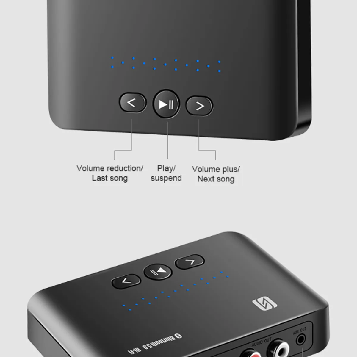 GENERICO - Adaptador Receptor Bluetooth 5.0 de 15m, NFC con control