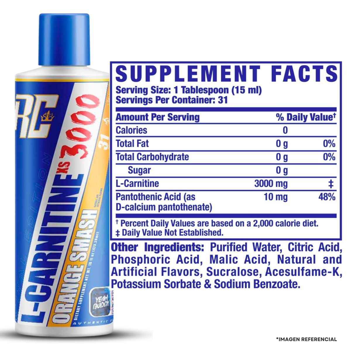 RONNIE COLEMAN - L - Carnitina XS 3000 Ronnie Coleman - Orange Smash