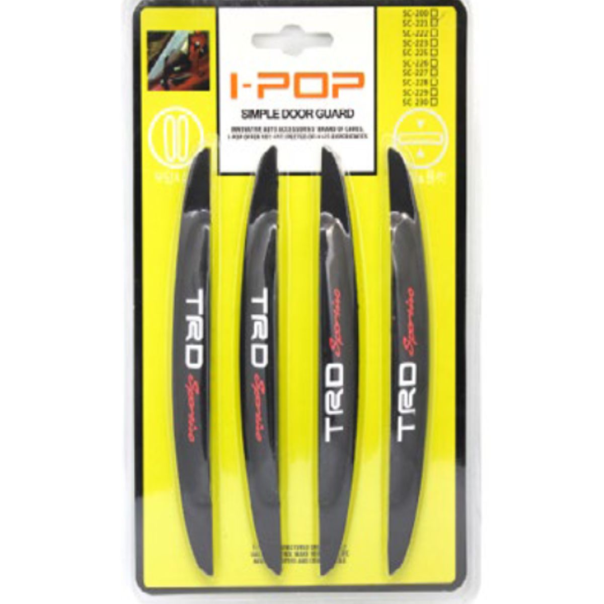JET - Protector De puerta TRD Negro 4pcs