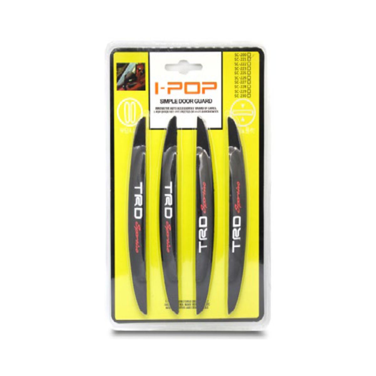 JET - Protector De puerta TRD Negro 4pcs