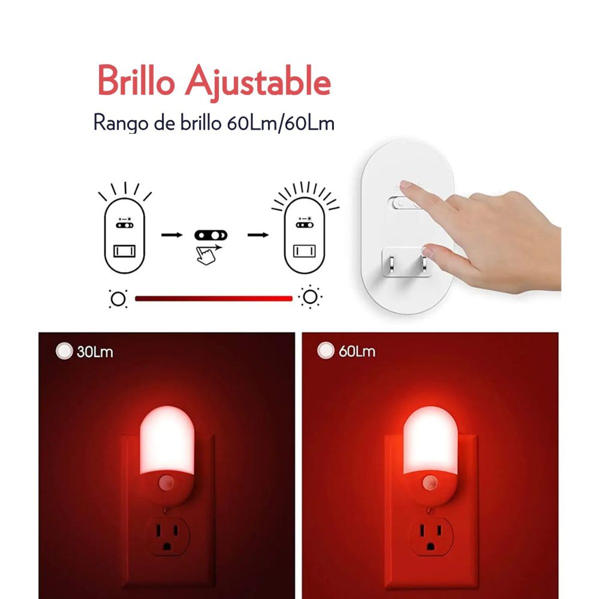 CUENTA OVEJAS - Luz Roja Con Sensor de Movimiento