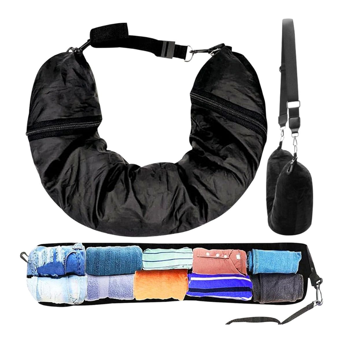 INSPIRA - Almohada Rellenable Multifuncional para Ropa de Viaje