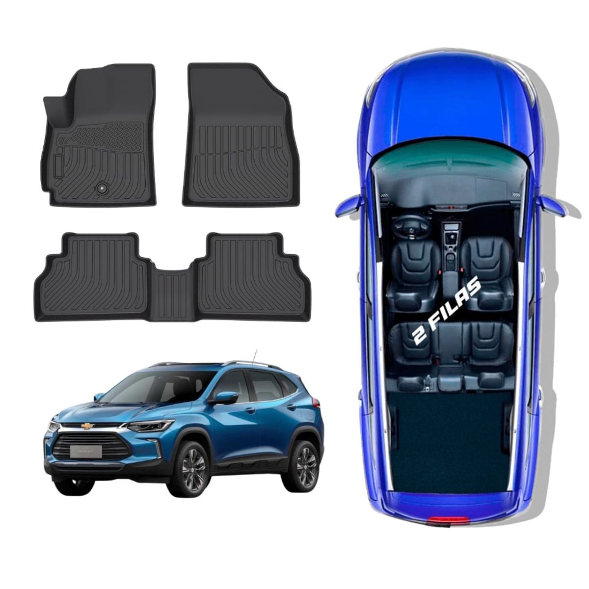 GENERICO - PROTECTOR  PISO 5D TPE CHEVROLET TRACKER 2019-2024
