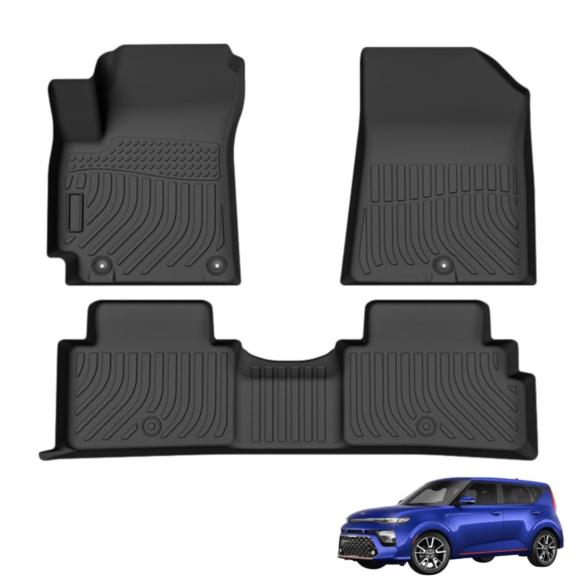 GENERICO - PROTECTOR  PISO 5D TPE  KIA SOUL 2020-2021