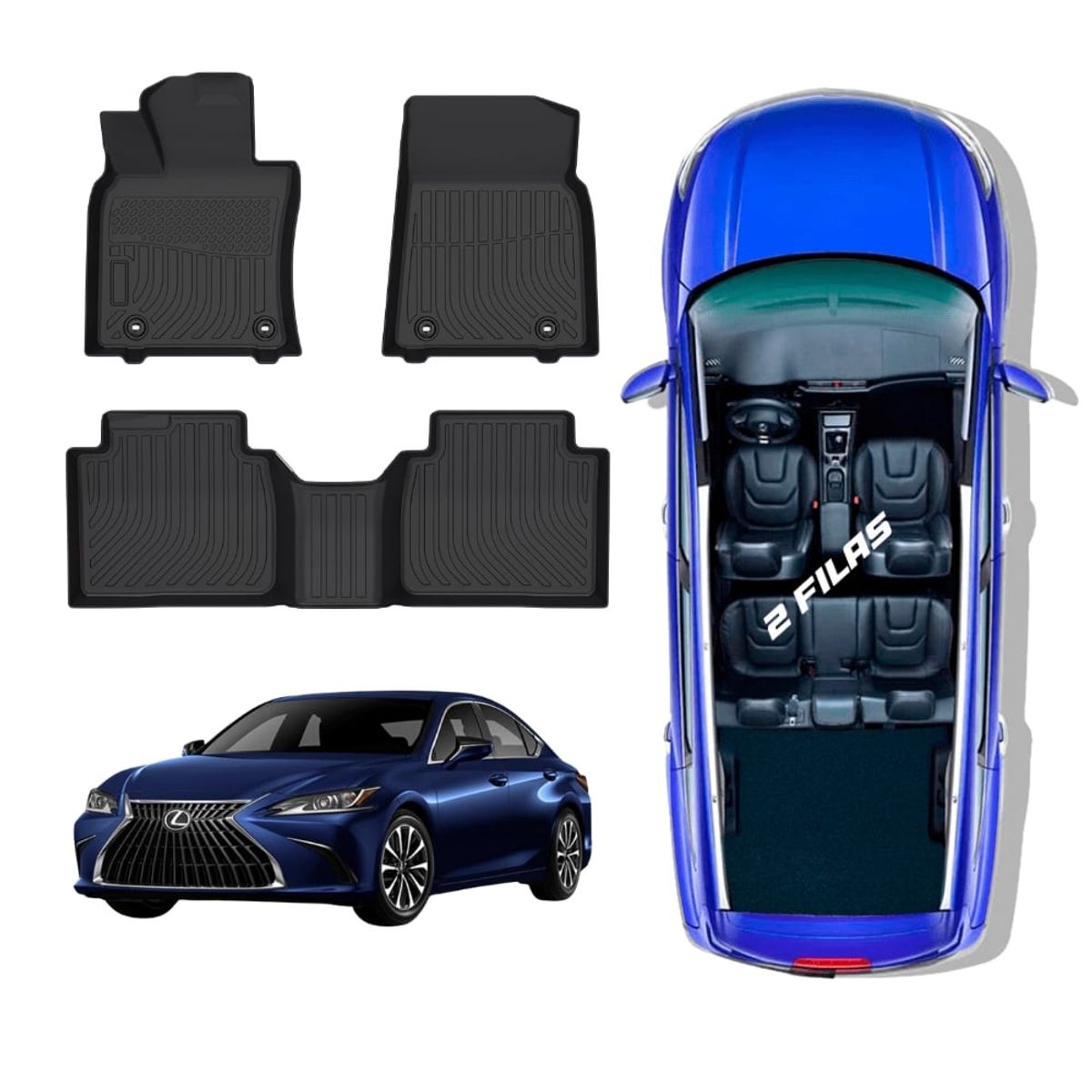 GENERICO - PROTECTOR  PISO 5D TPE  LEXUS ES 2019-2024
