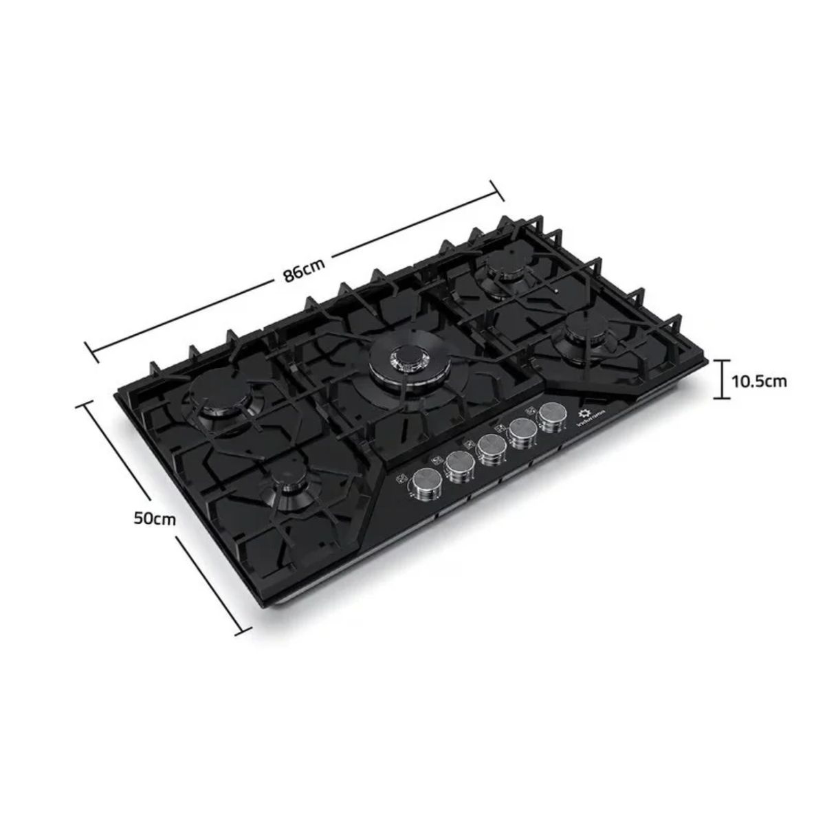 INDURAMA - ENCIMERA INDURAMA 5 QUEMADORES A GAS EGASI-905CGNE NEGRO