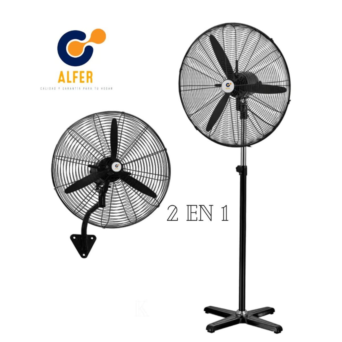 ALFER - Ventilador Industrial 30" Pulgadas 2 en 1 de 300W