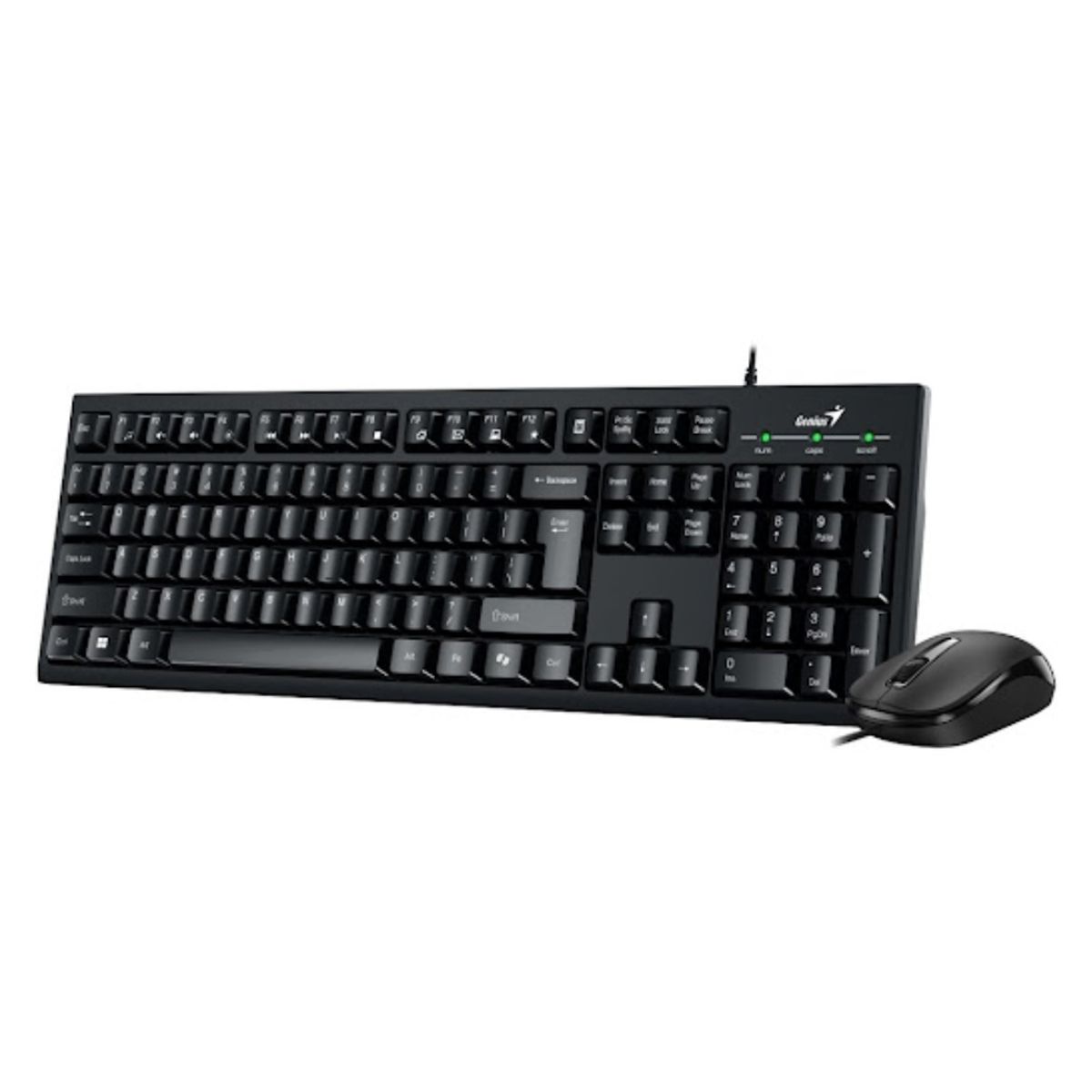GENIUS - TECLADO GENIUS + MOUSE KM-100SE AI COPILOT CON CABLE NEGRO
