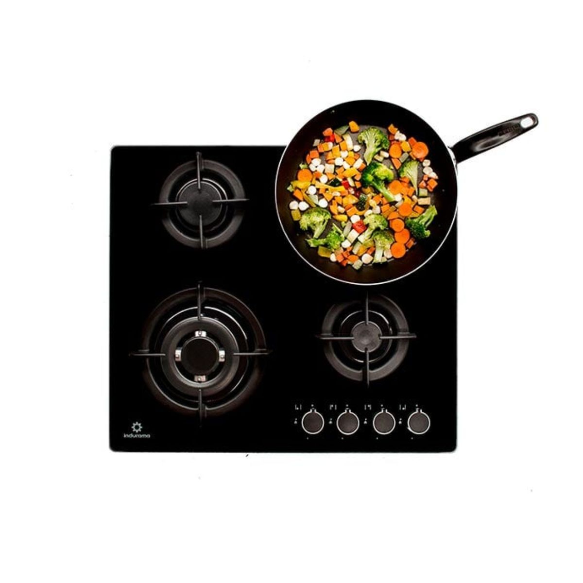 INDURAMA - ENCIMERA EMPOTRABLE A GAS GLP INDURAMA 4 HORNILLAS EGASI-604VDNEG