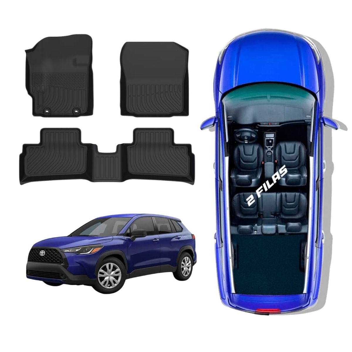 GENERICO - PROTECTOR  PISO 5D TPE TOYOTA YARIS CROSS 2023+