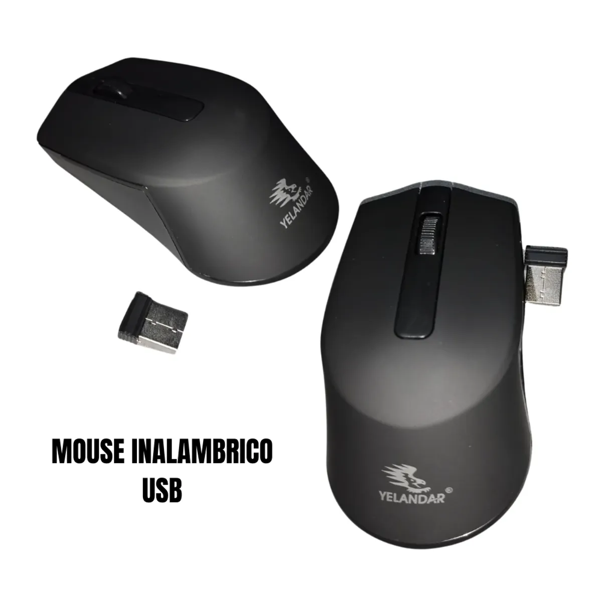 GENERICO - MOUSE INALAMBRICO NEGRO CON USB