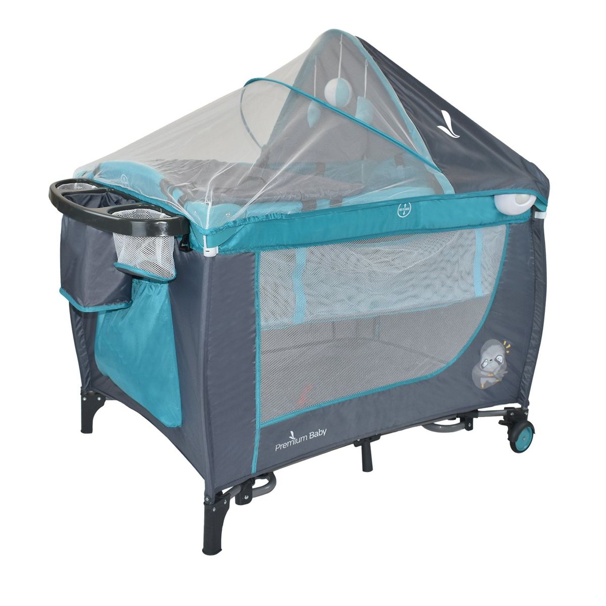 PREMIUM BABY - Corral Cuna Para Bebe Mecedora Premium Baby Napoles Azul