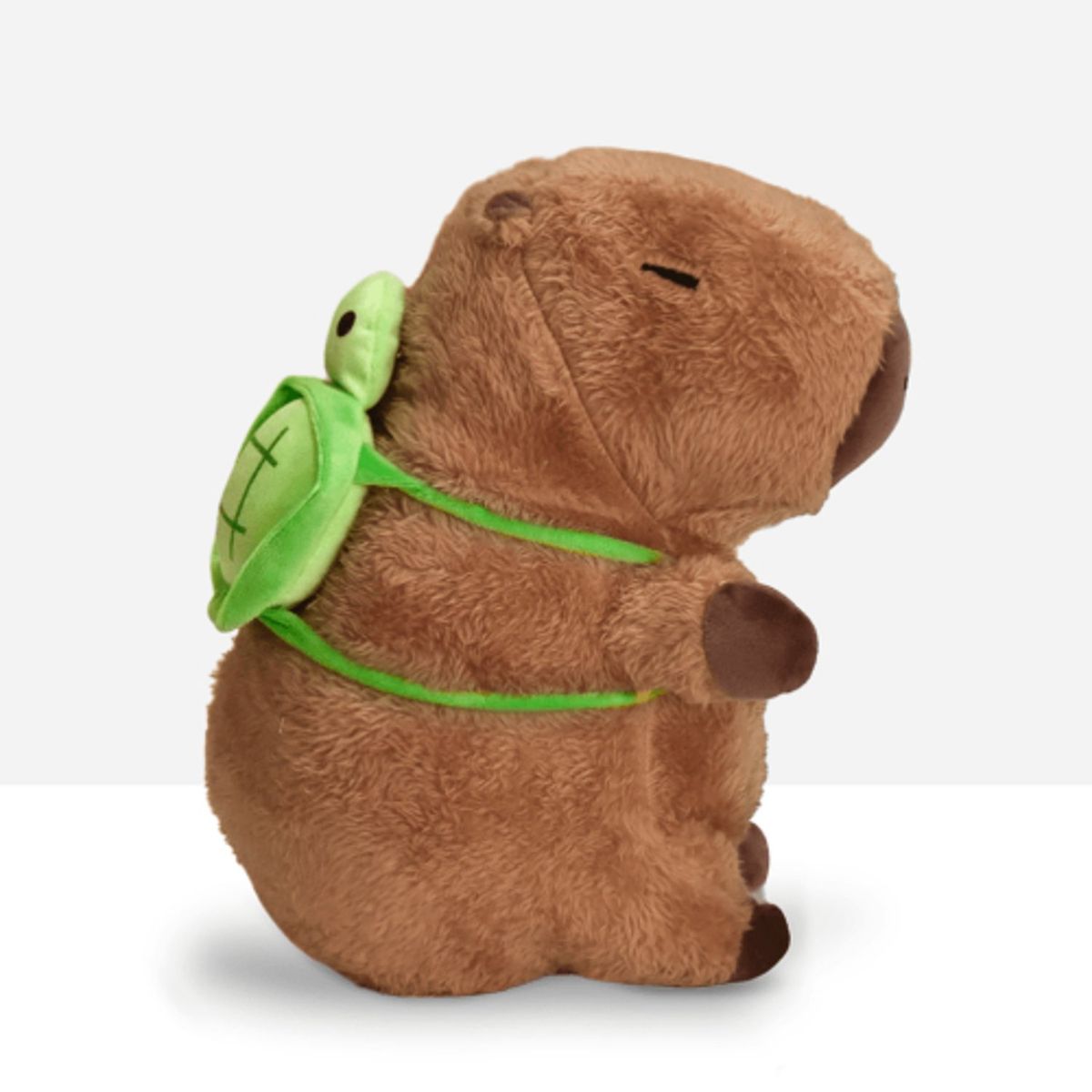 GENERICO - Peluche Suave Capibara Con Mochila de Tortuga 35 Cm