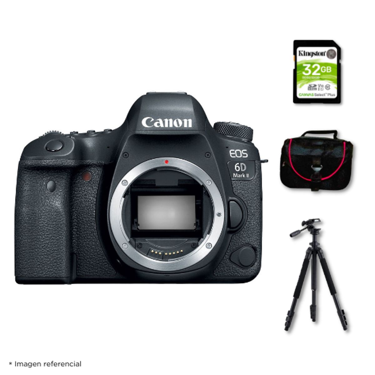 CANON - Cámara Canon EOS 6D Mark II Cuerpo Solo + Kit Deluxe de Accesorios