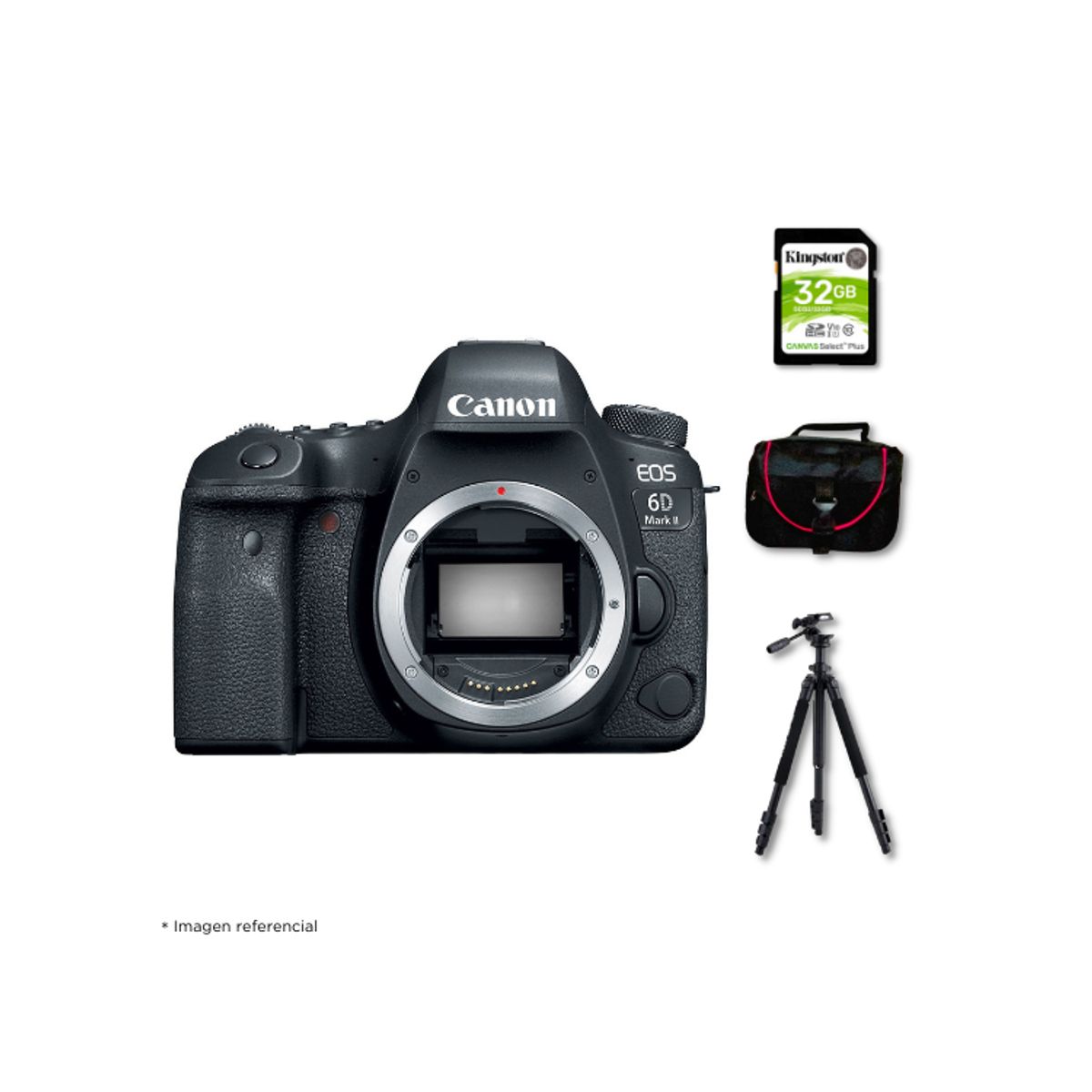 CANON - Cámara Canon EOS 6D Mark II Cuerpo Solo + Kit Deluxe de Accesorios