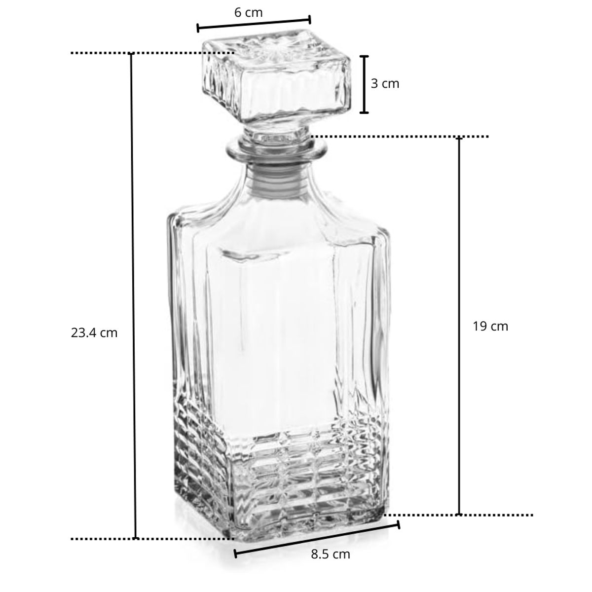 HYGGE - Licorera para Whisky de Vidrio de 1000 ml