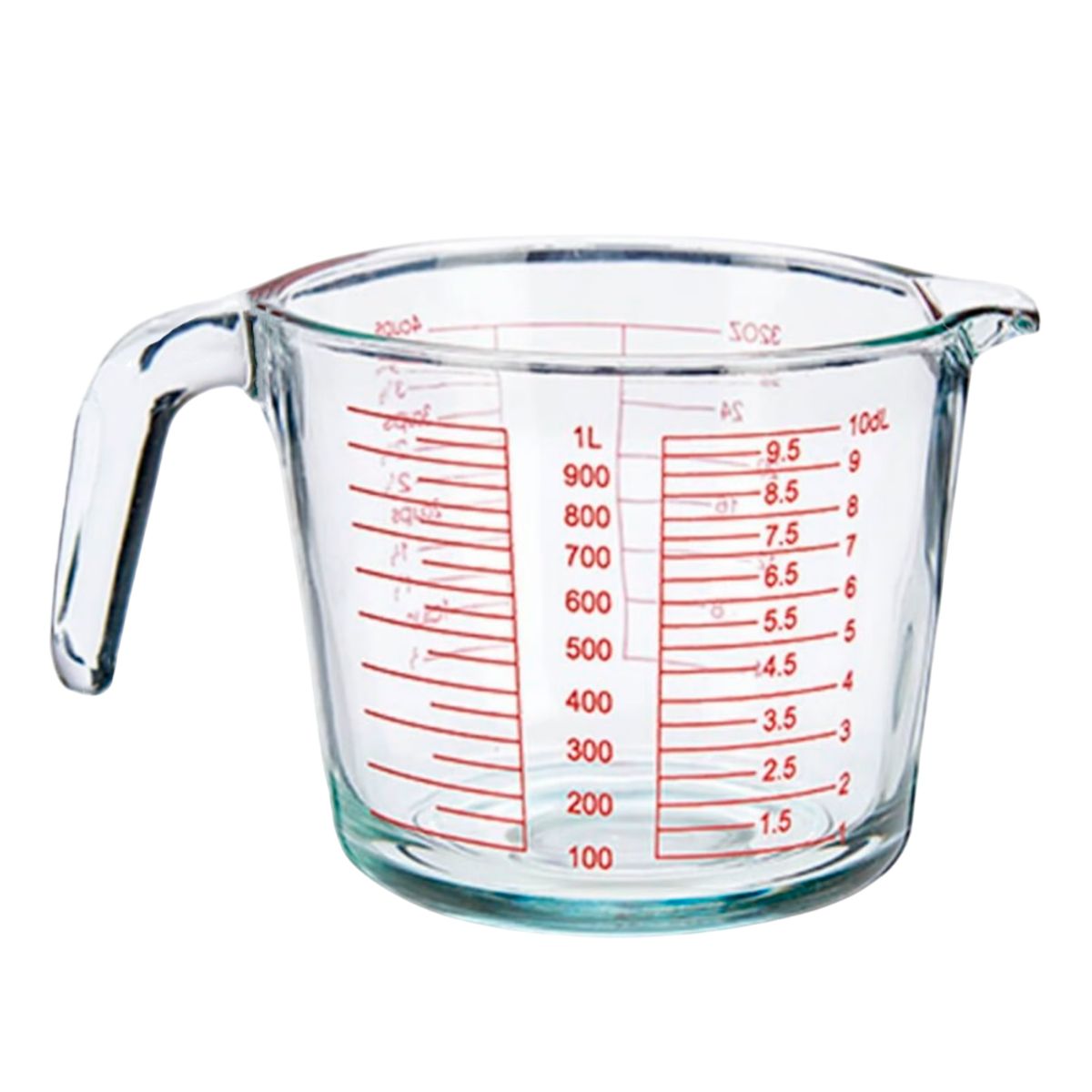 INSPIRA - Taza Medidora de Vidrio de 1000 ml