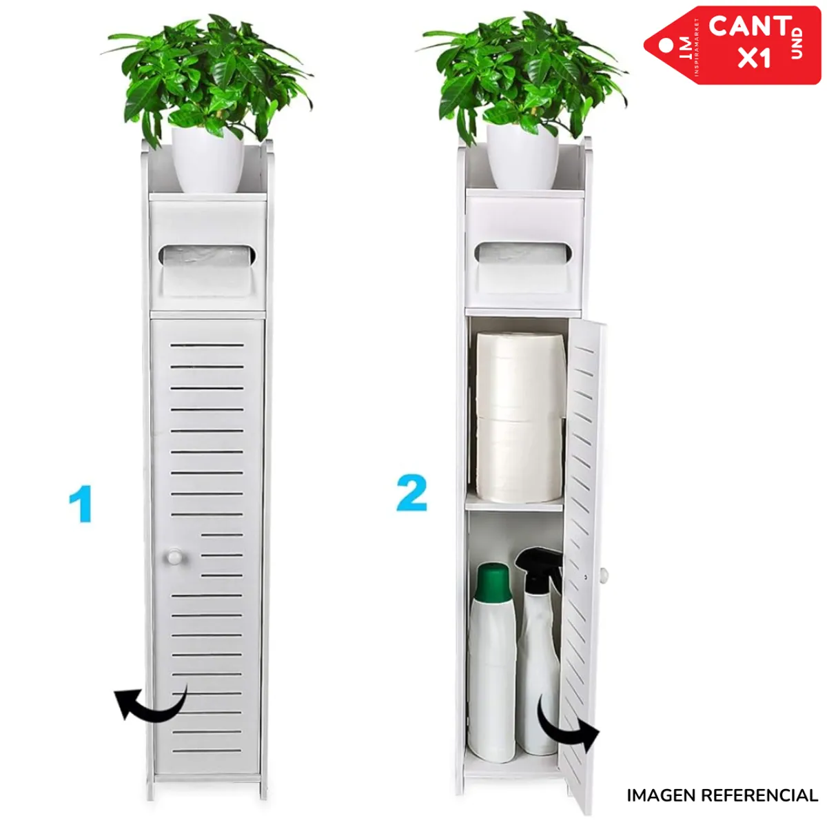 INSPIRA MARKET - Organizador Estante de Baño Armario Multiusos