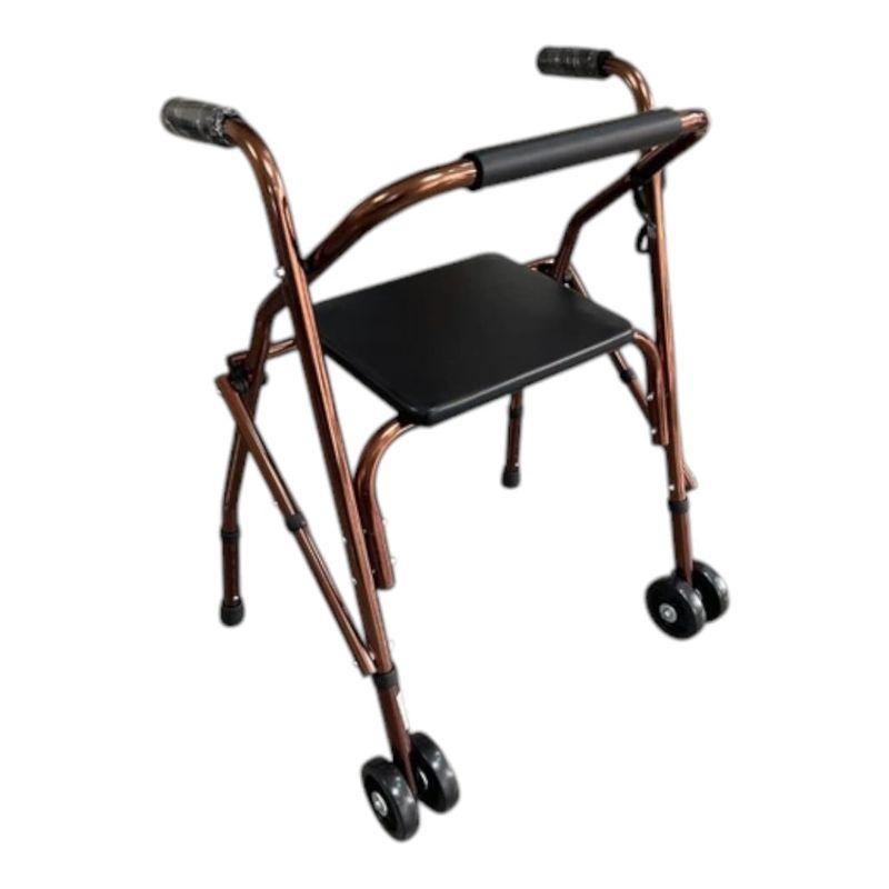 GENERICO - Andador para Adulto de Aluminio Con Asiento Color Marrón