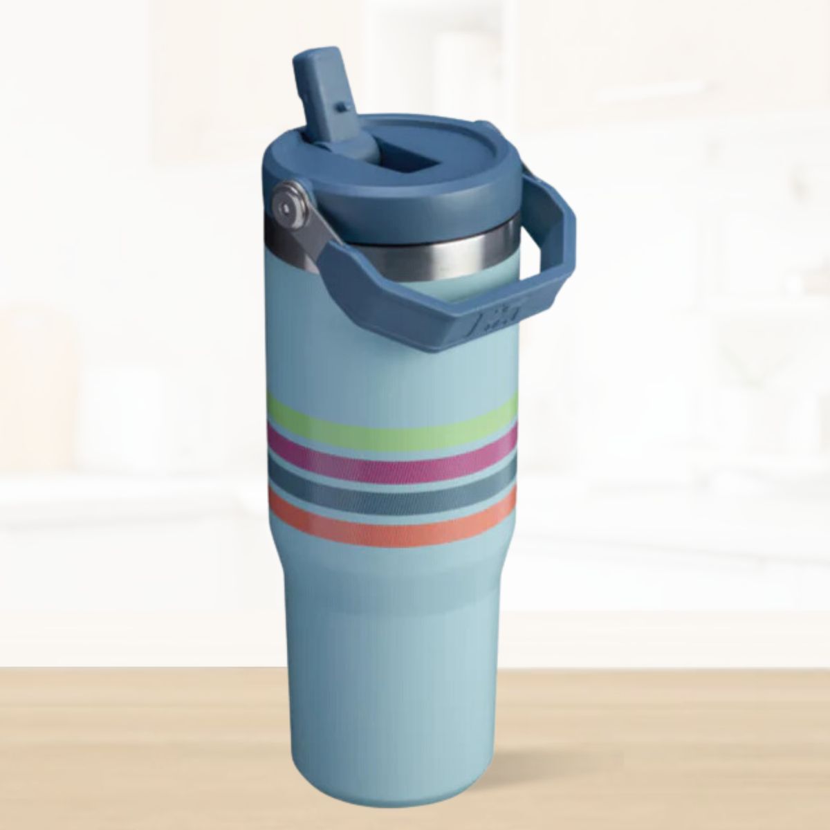STANLEY - Flip Straw Tumbler Seafoam Stripe Mesh Stanley 887ml