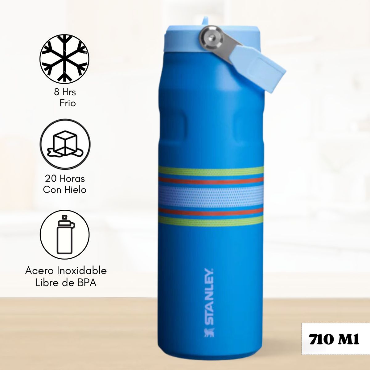 STANLEY - Tomatodo Termica Flip Straw Lid Azure Mesh Stanley 710 Ml