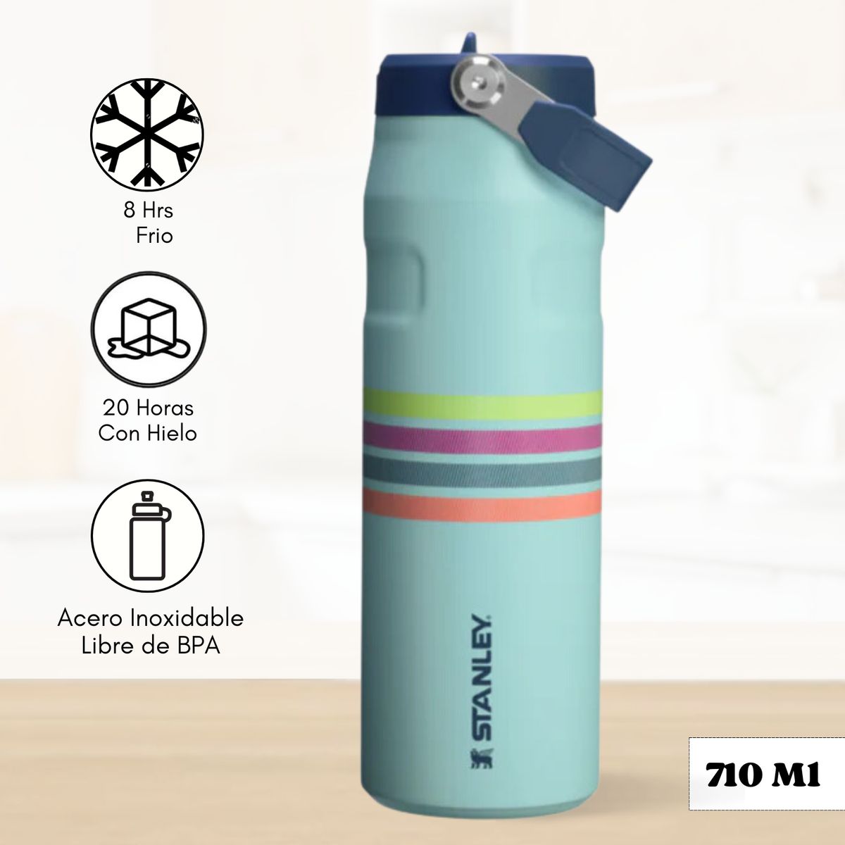 STANLEY - Tomatodo Termica Flip Straw Lid Seafoam Mesh Stanley 710 Ml