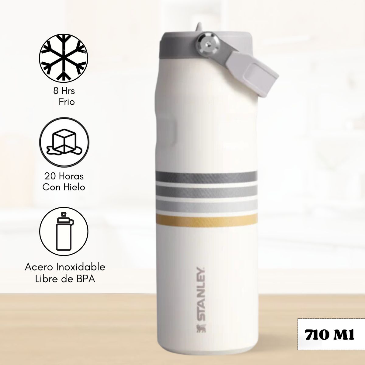 STANLEY - Tomatodo Termica Flip Straw Lid Cream Ash Stanley 710 Ml